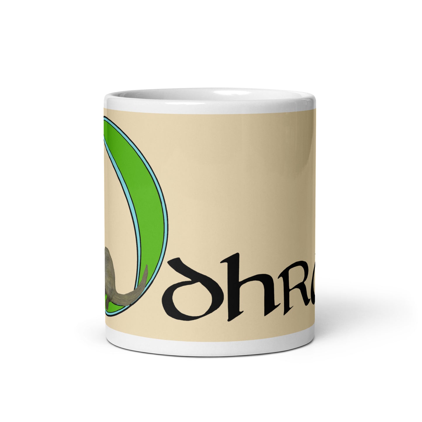 Odhrán (Oran) - Personalized white glossy mug with Irish name Odhrán (Free Shipping)