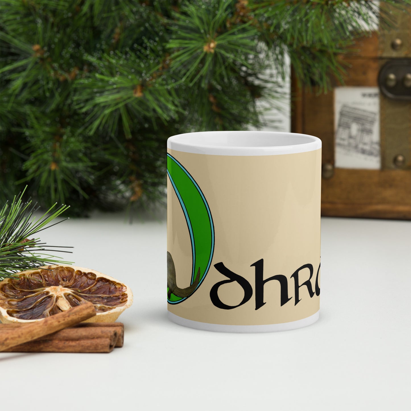 Odhrán (Oran) - Personalized white glossy mug with Irish name Odhrán (Free Shipping)
