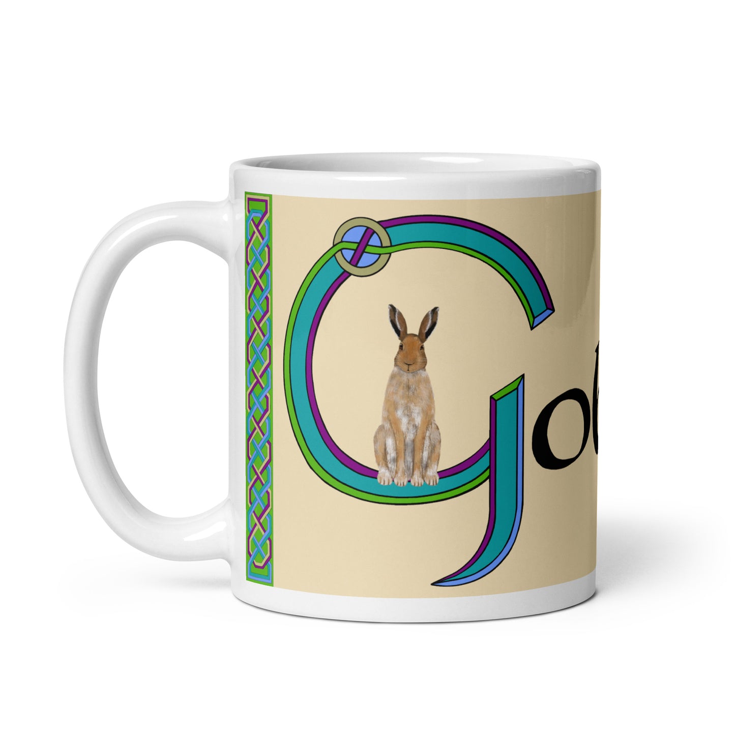 Gobnait (Deborah) - Personalized white glossy mug with Irish name Gobnait (Free Shipping)