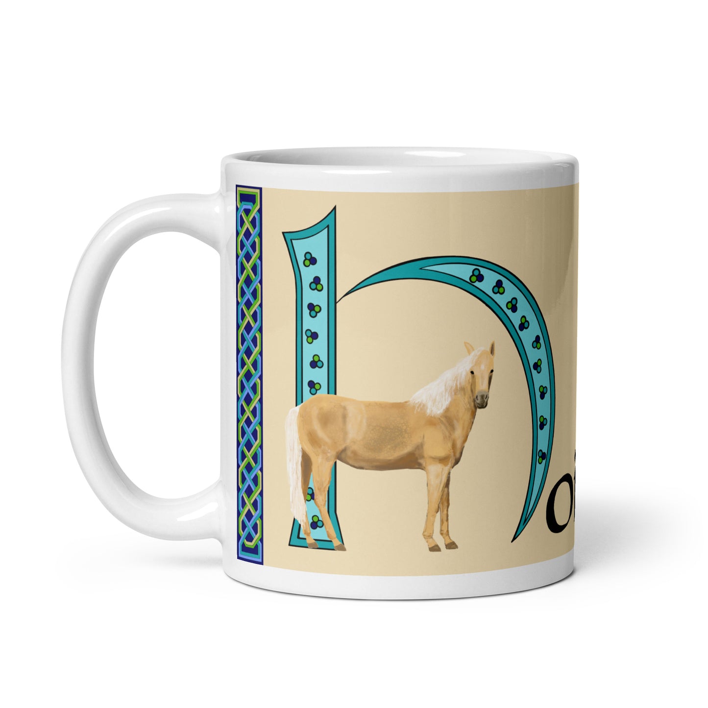 Hoibeard (Hugh) - Personalized white glossy mug with Irish name Hoibeard (Free Shipping)