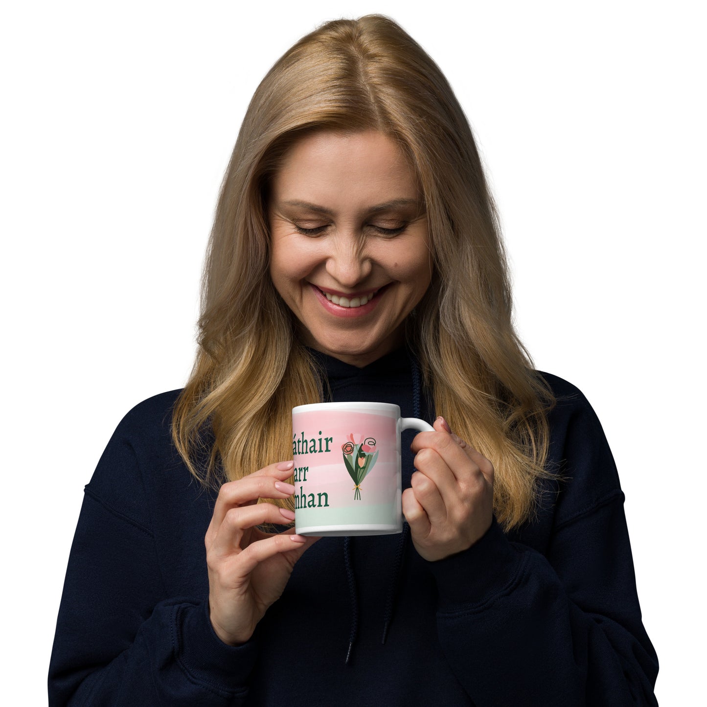 Best Mother in the World - Irish Language Mother's Day White Glossy Mug (Free Shipping)