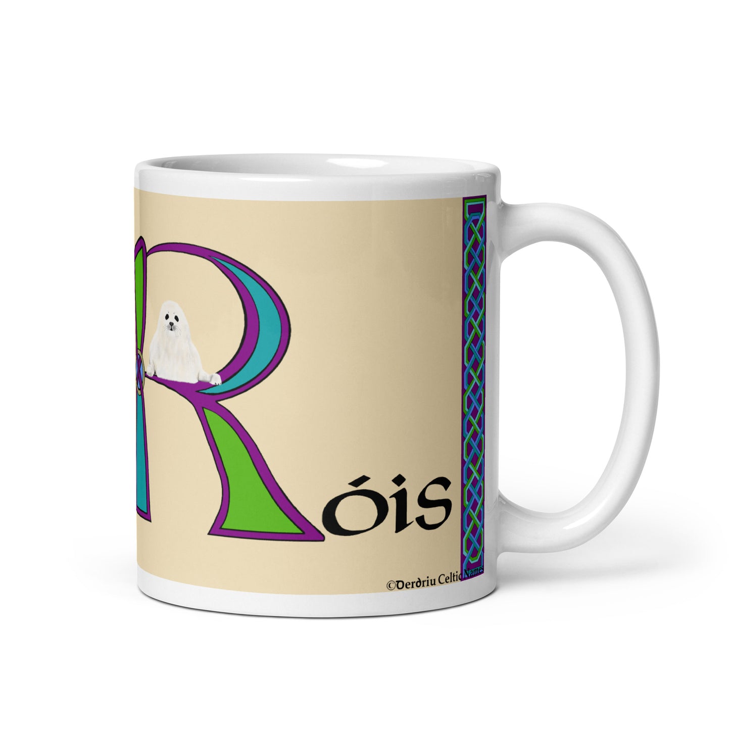 Líle-Róis (Lily-Rose) - Personalized white glossy mug with Irish name Líle-Róis (Free Shipping)