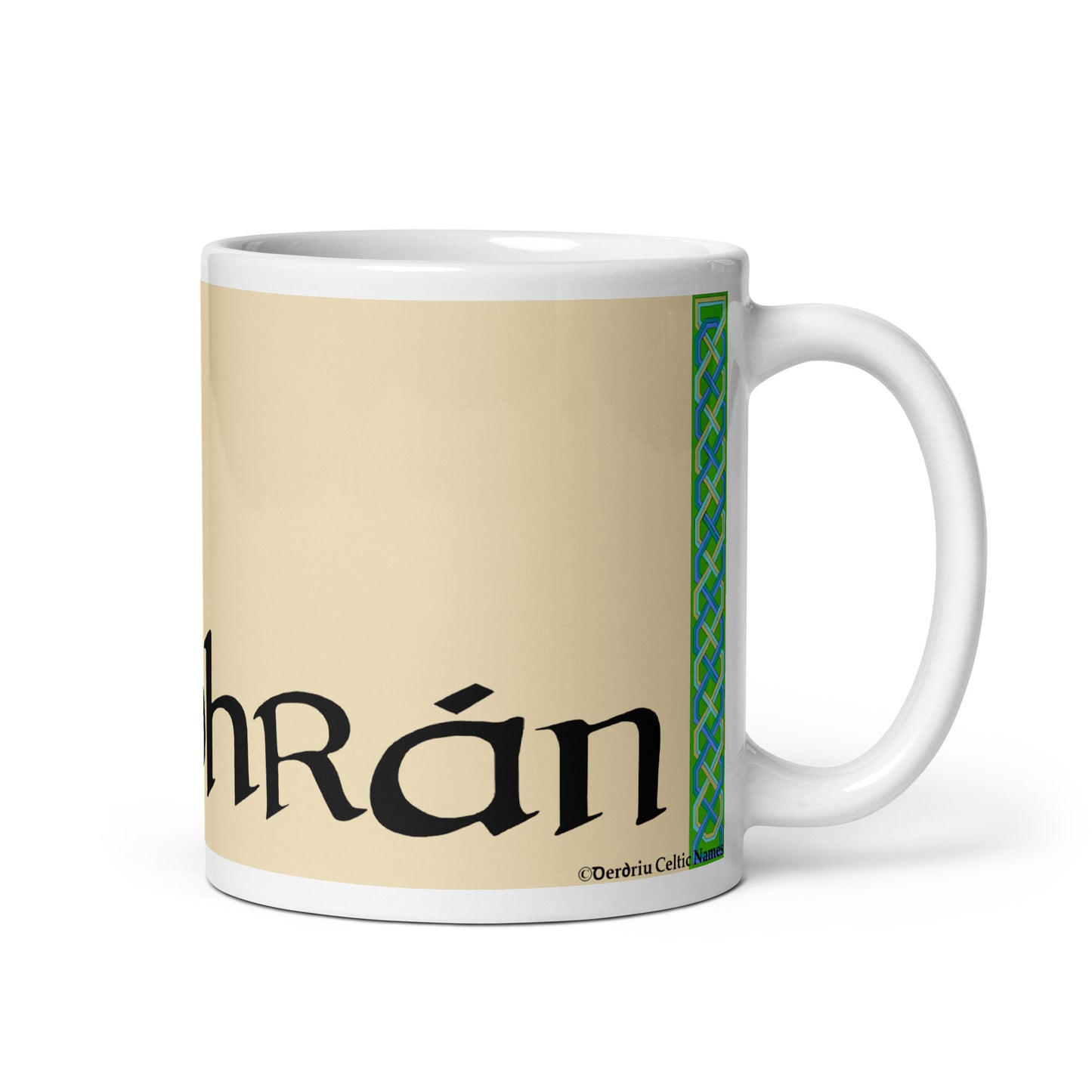 Odhrán (Oran) - Personalized white glossy mug with Irish name Odhrán (Free Shipping)