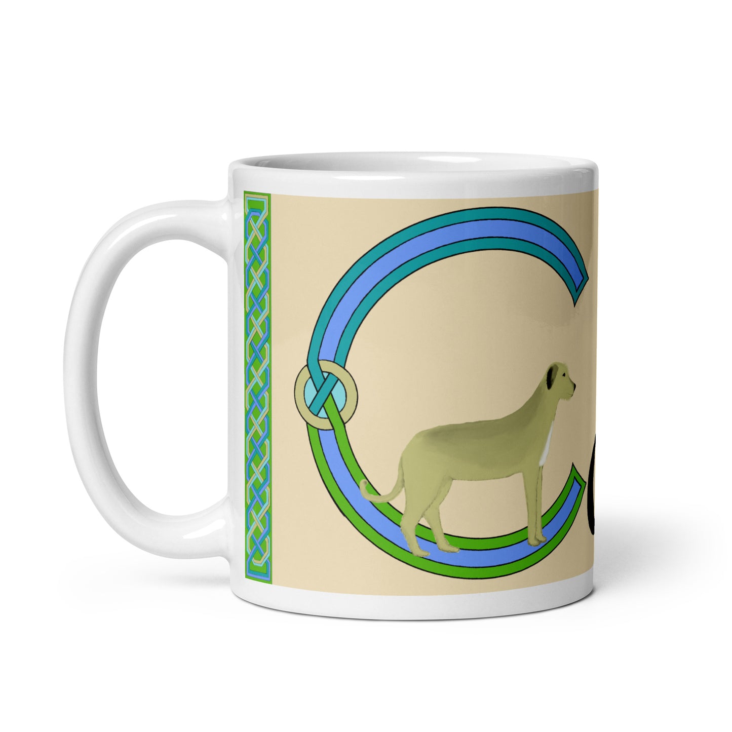 Colm (Jonah) - Personalized white glossy mug with Irish name Colm (Free Shipping)