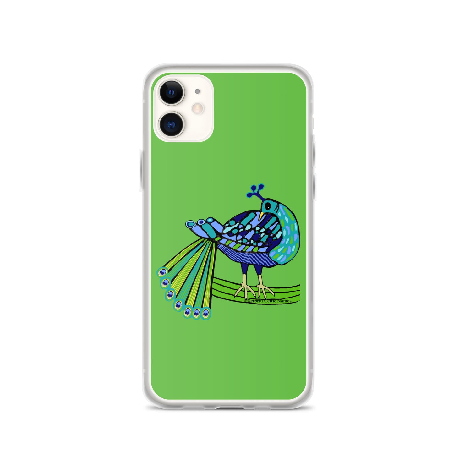 Peacock Design (Kelly Green) Clear Case for iPhone®