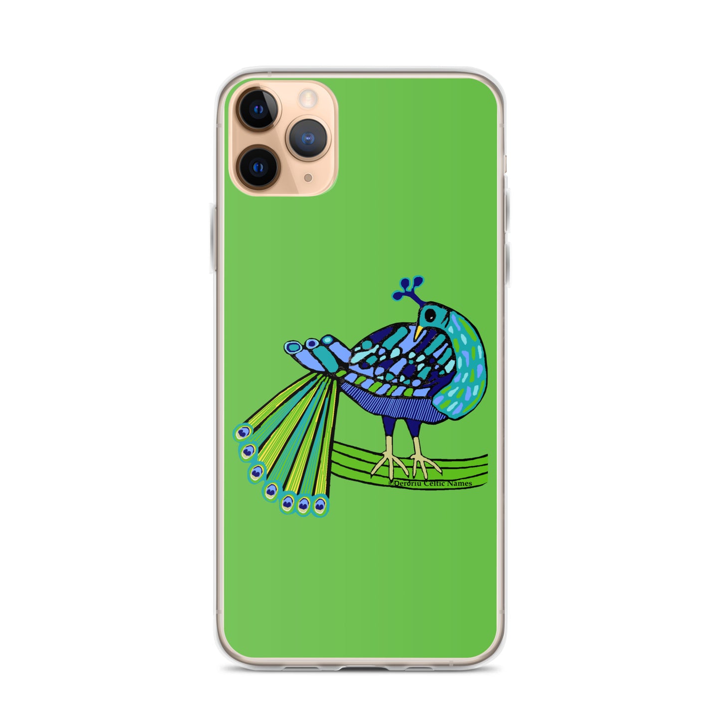 Peacock Design (Kelly Green) Clear Case for iPhone®