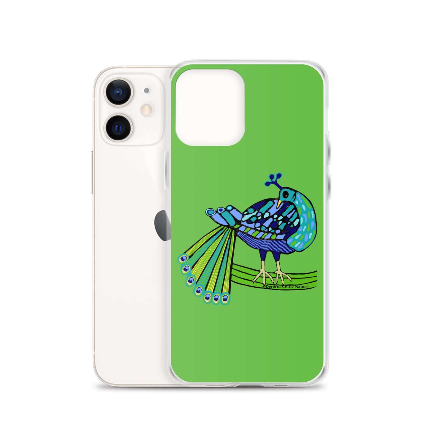 Peacock Design (Kelly Green) Clear Case for iPhone®