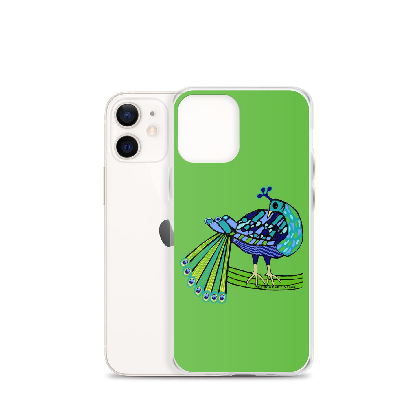 Peacock Design (Kelly Green) Clear Case for iPhone®