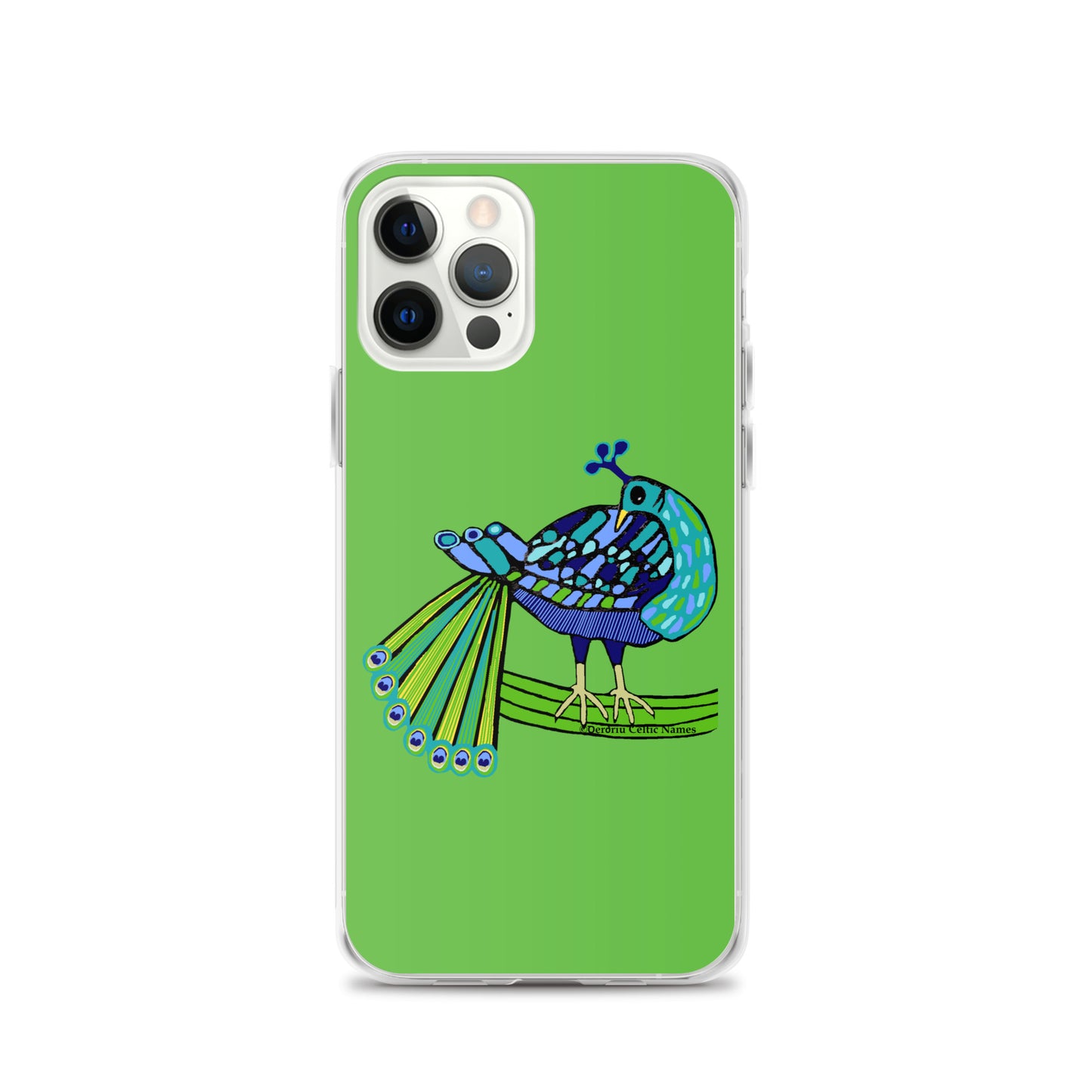 Peacock Design (Kelly Green) Clear Case for iPhone®