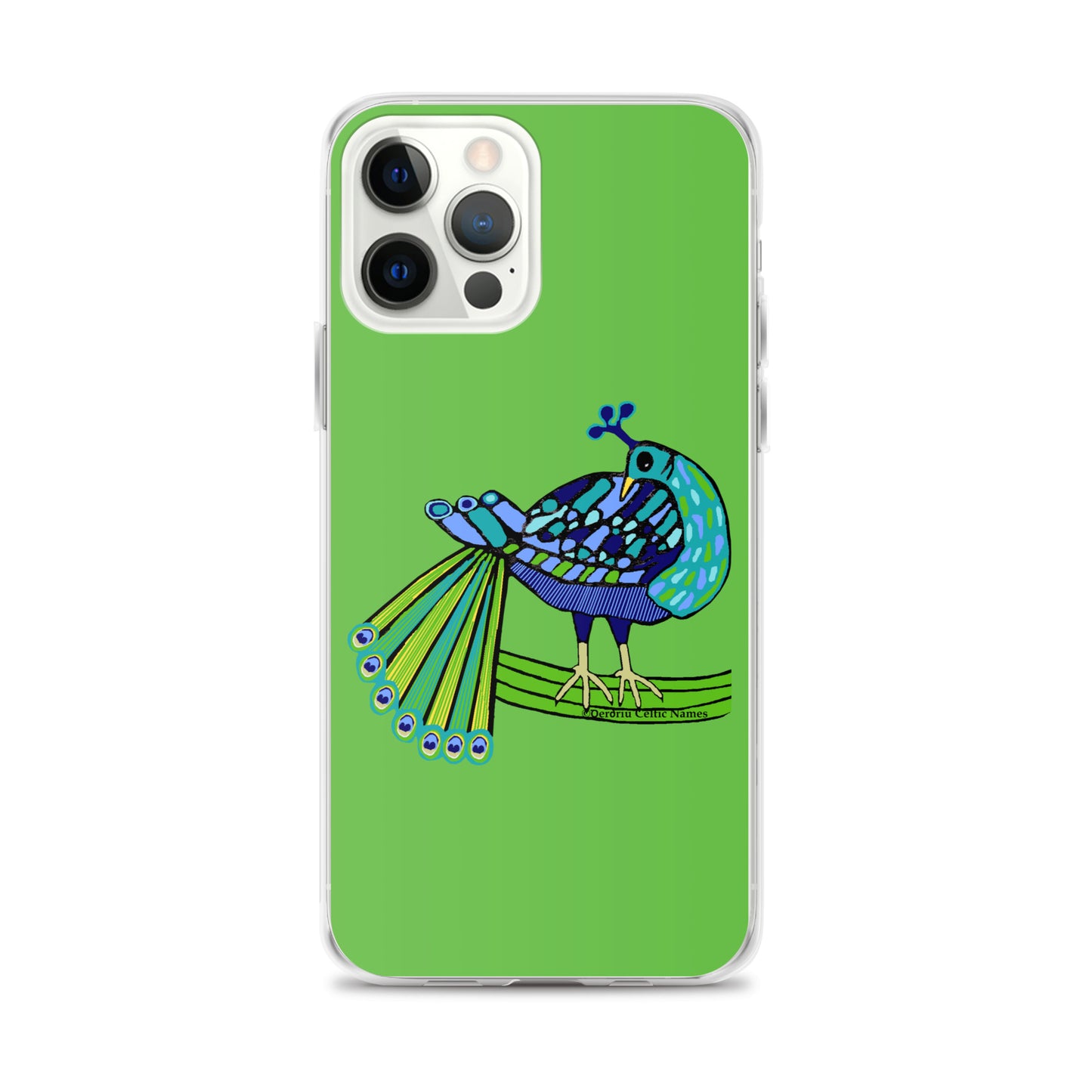 Peacock Design (Kelly Green) Clear Case for iPhone®