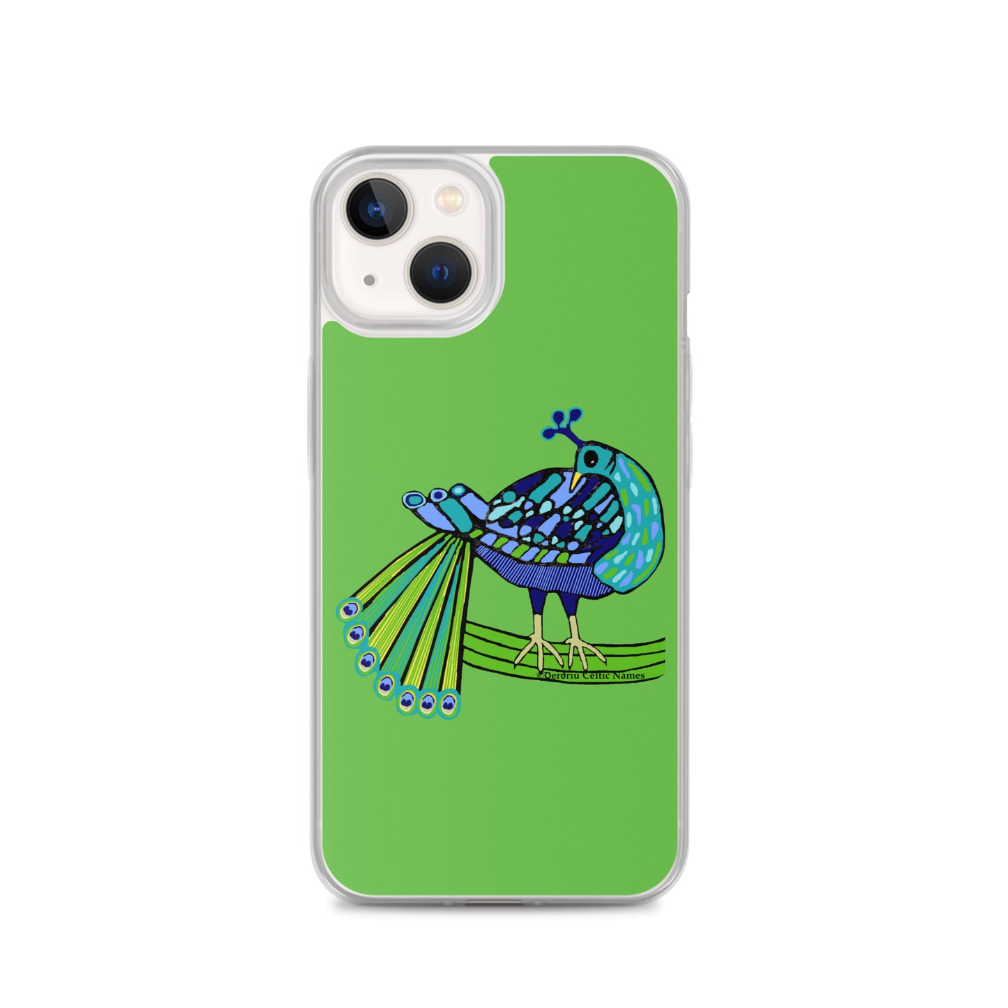 Peacock Design (Kelly Green) Clear Case for iPhone®