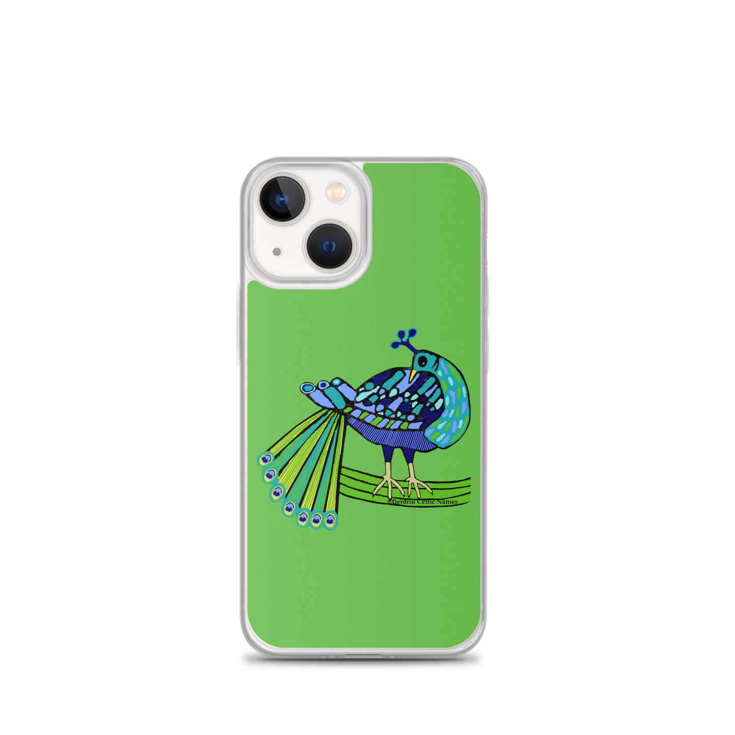 Peacock Design (Kelly Green) Clear Case for iPhone®