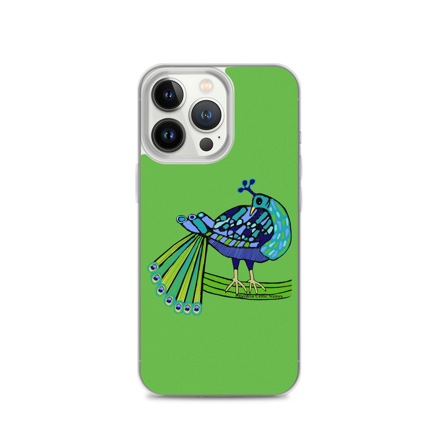 Peacock Design (Kelly Green) Clear Case for iPhone®