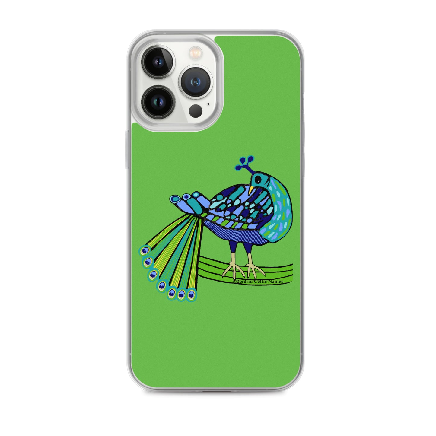 Peacock Design (Kelly Green) Clear Case for iPhone®
