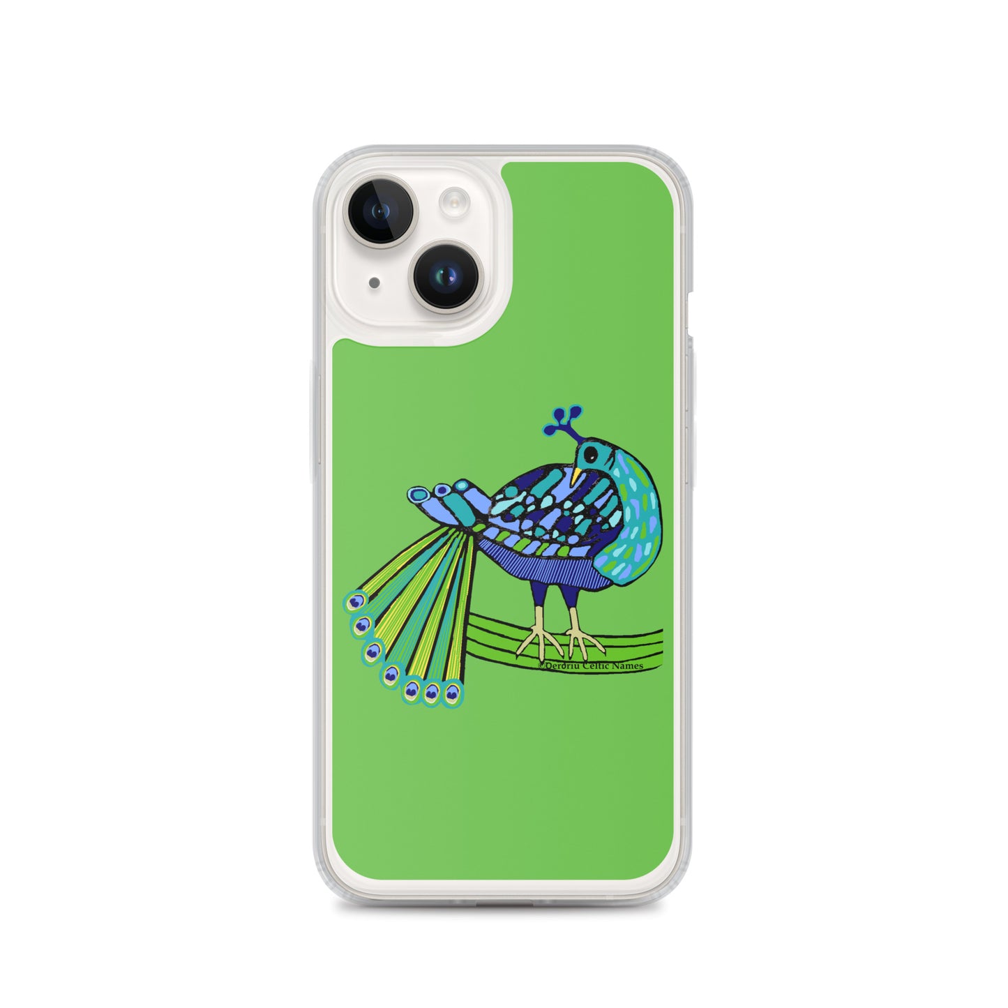 Peacock Design (Kelly Green) Clear Case for iPhone®