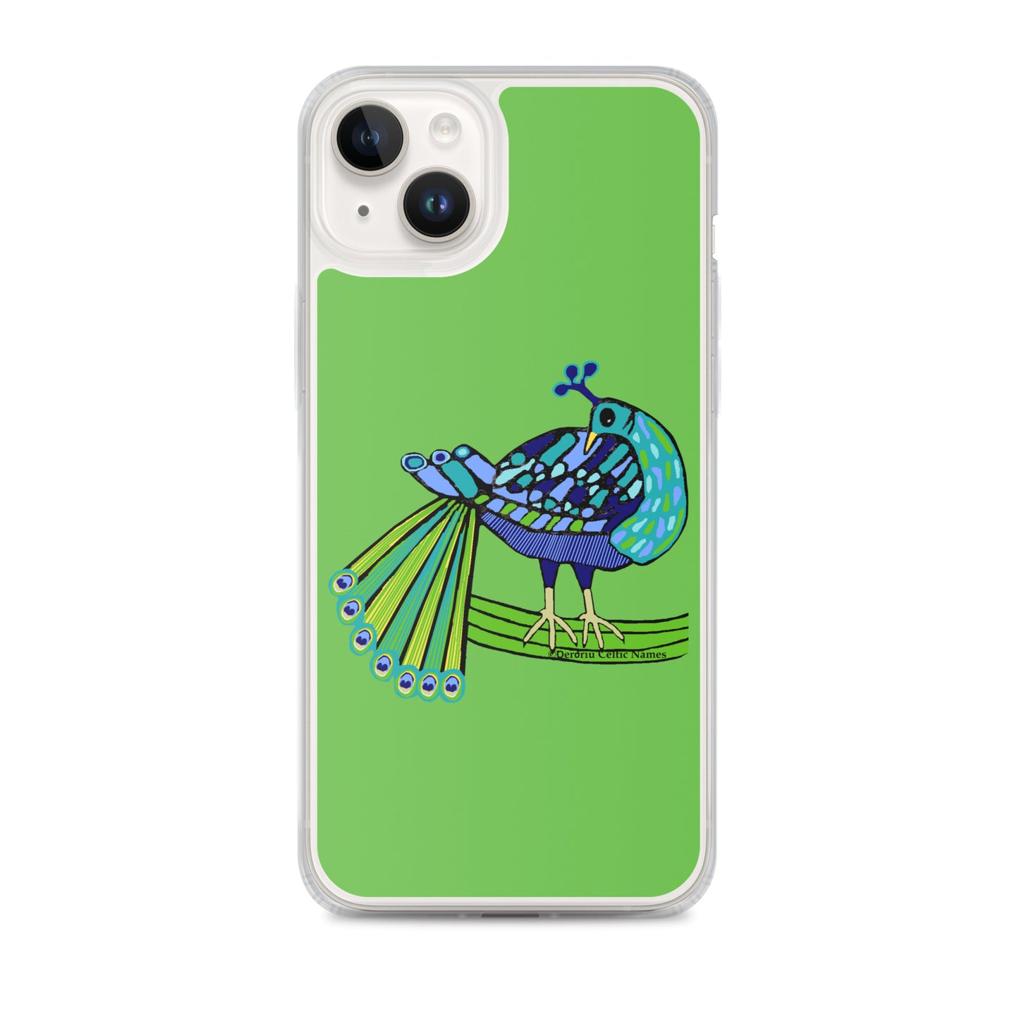 Peacock Design (Kelly Green) Clear Case for iPhone®