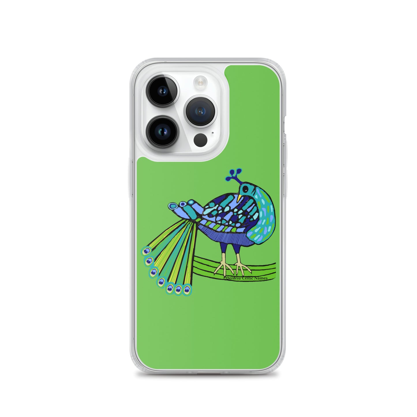 Peacock Design (Kelly Green) Clear Case for iPhone®