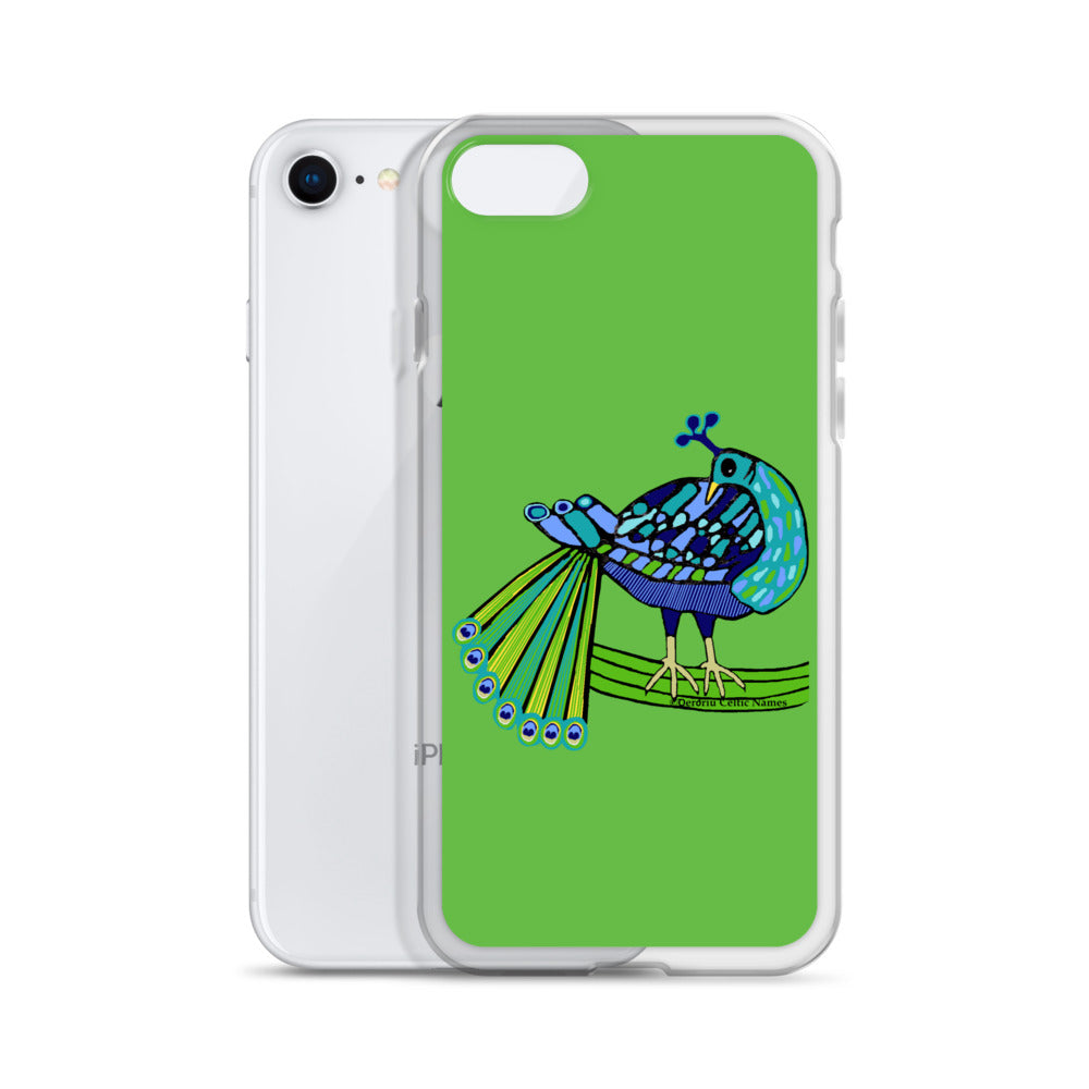 Peacock Design (Kelly Green) Clear Case for iPhone®
