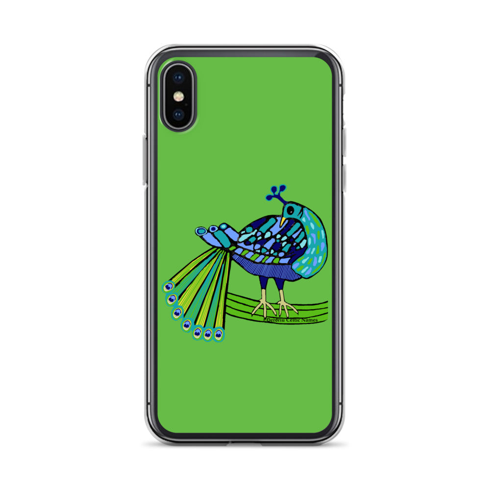 Peacock Design (Kelly Green) Clear Case for iPhone®