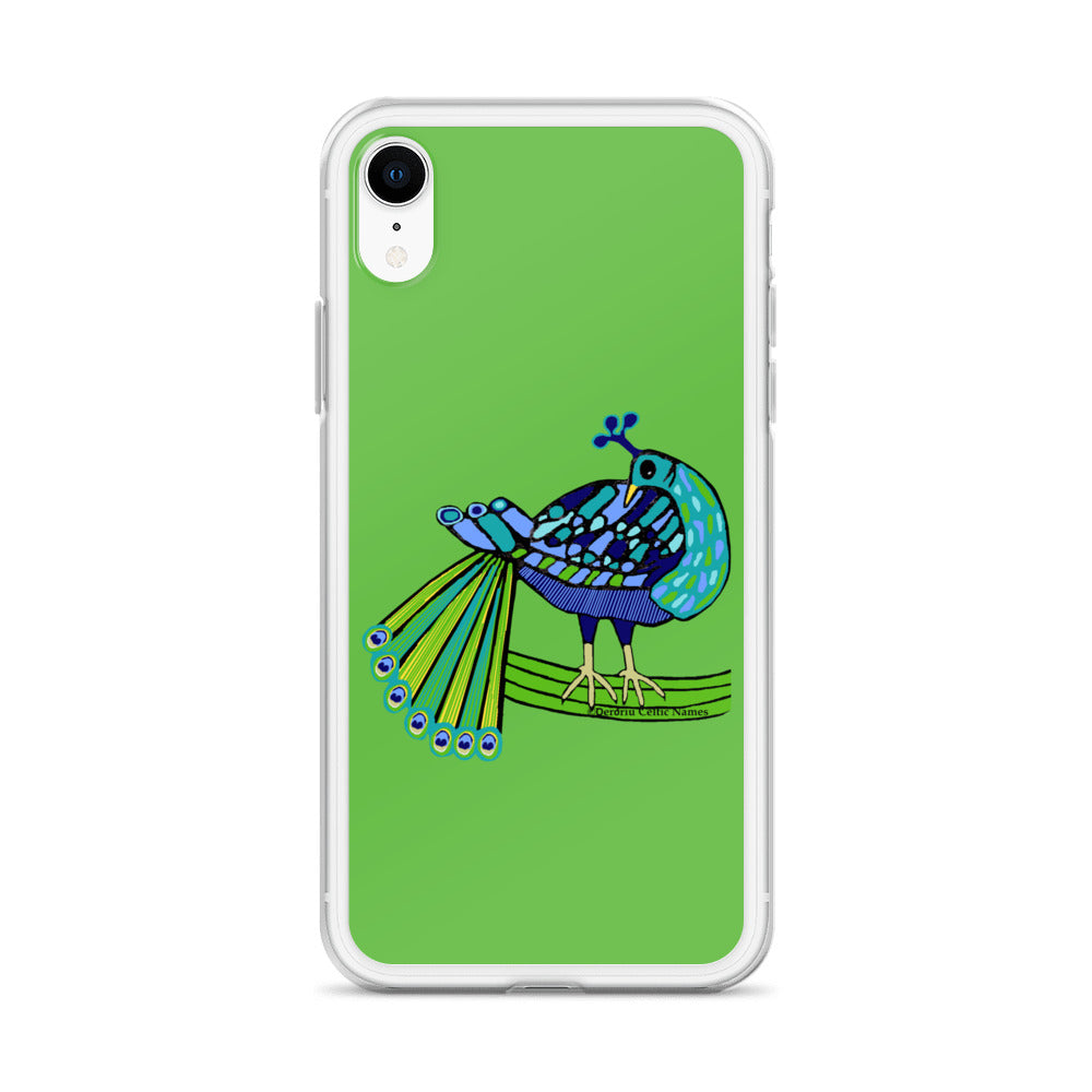 Peacock Design (Kelly Green) Clear Case for iPhone®