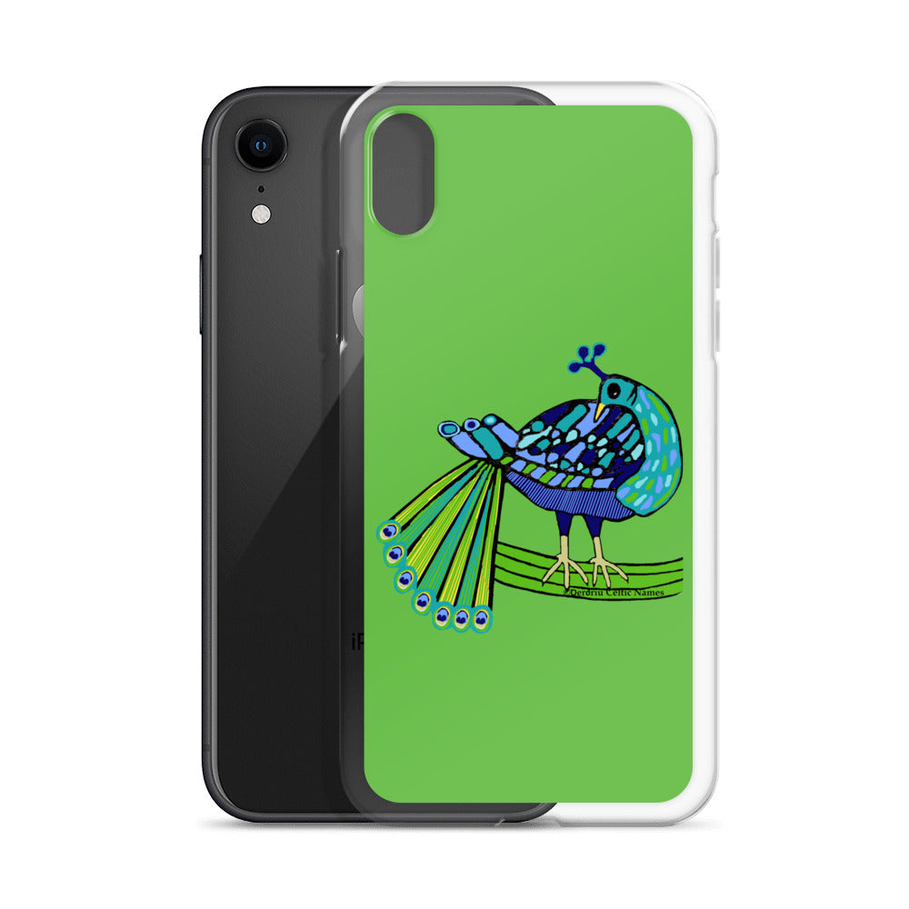 Peacock Design (Kelly Green) Clear Case for iPhone®