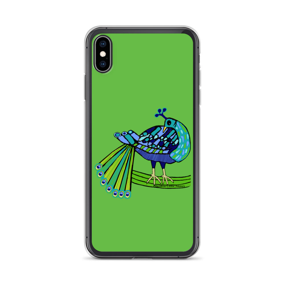 Peacock Design (Kelly Green) Clear Case for iPhone®