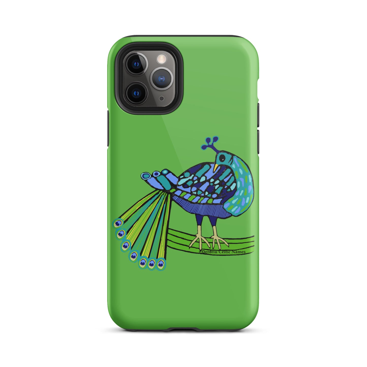 Peacock Design (Kelly Green) Tough Case for iPhone®