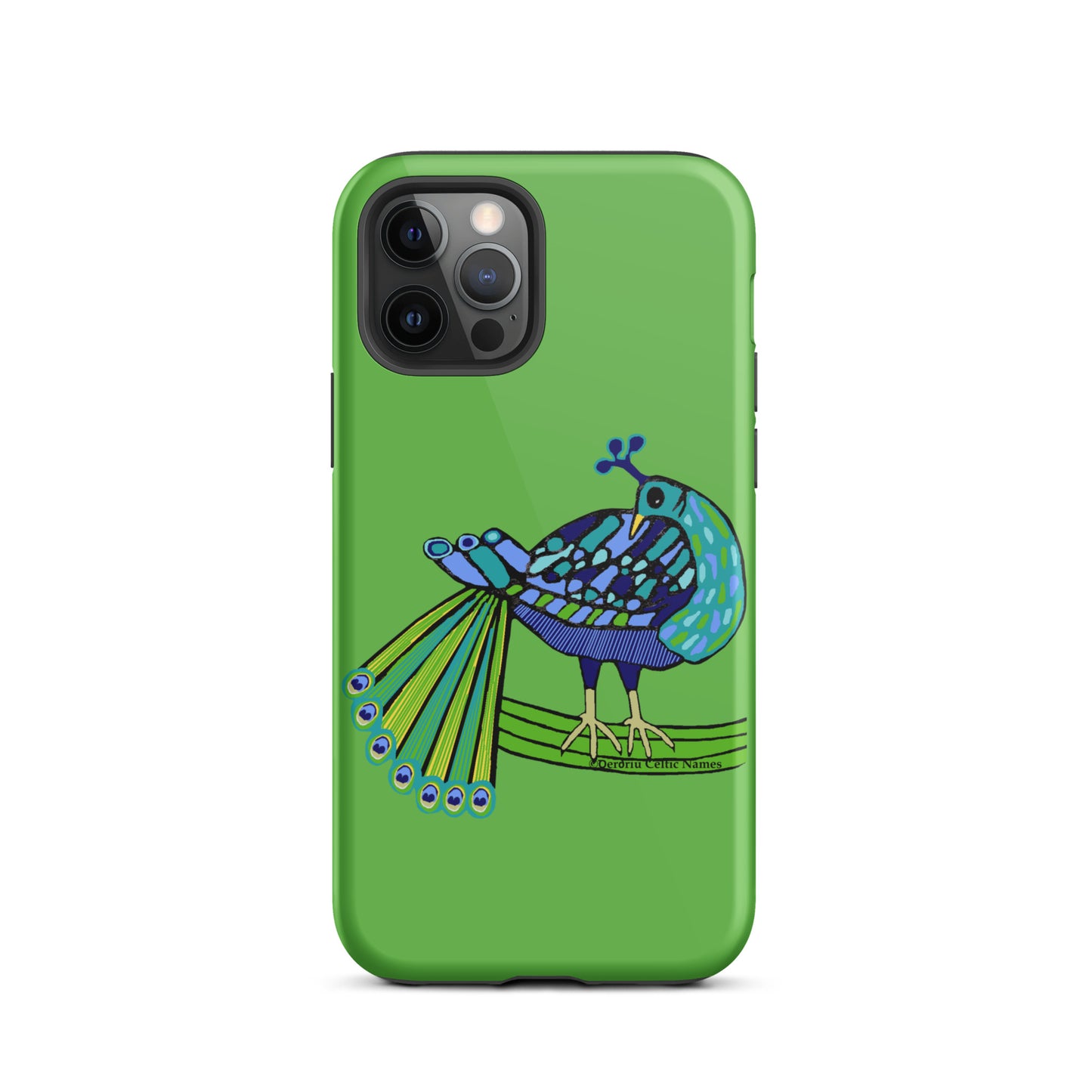 Peacock Design (Kelly Green) Tough Case for iPhone®