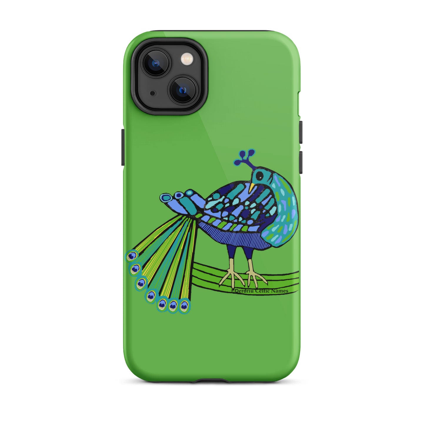 Peacock Design (Kelly Green) Tough Case for iPhone®