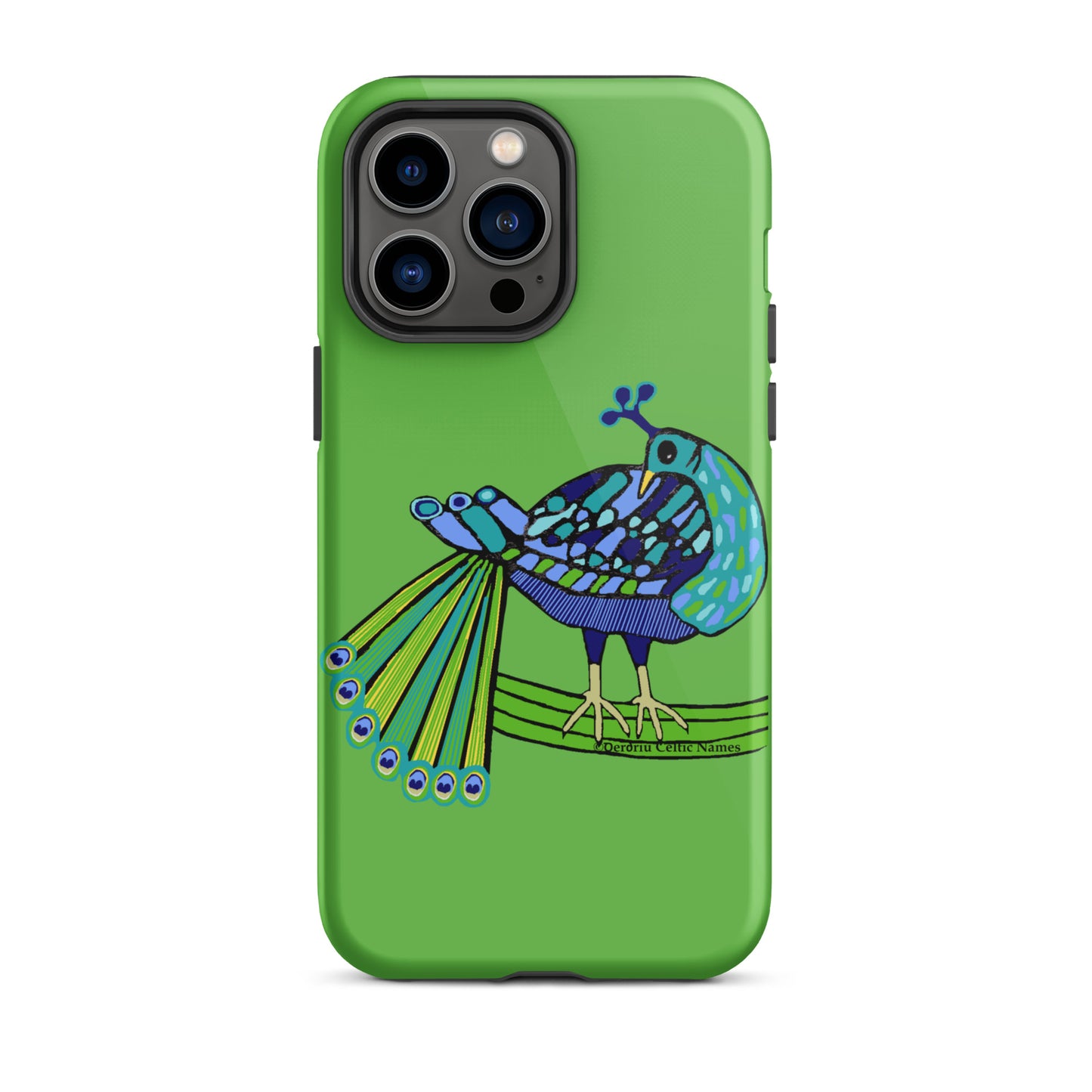 Peacock Design (Kelly Green) Tough Case for iPhone®