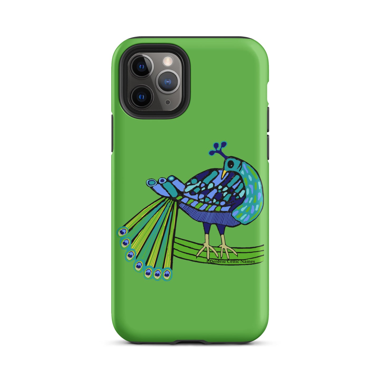 Peacock Design (Kelly Green) Tough Case for iPhone®