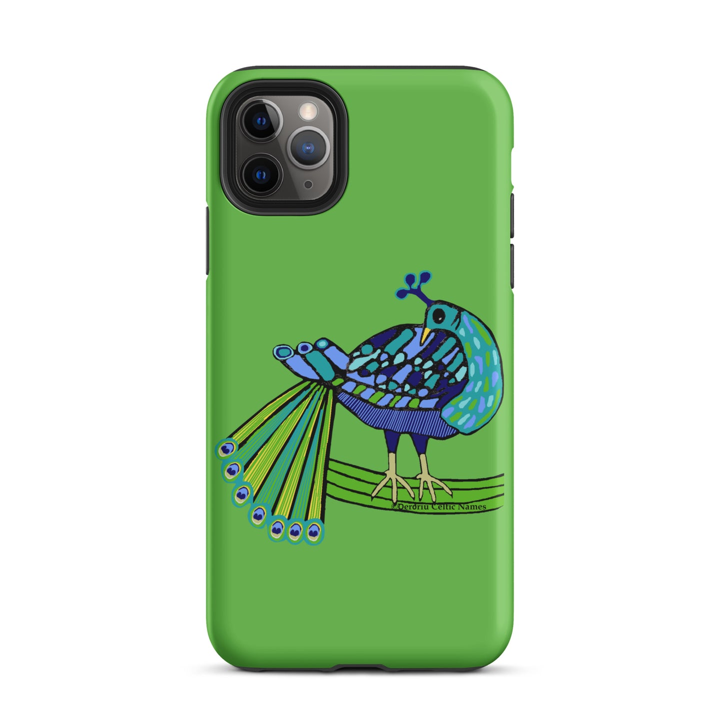 Peacock Design (Kelly Green) Tough Case for iPhone®