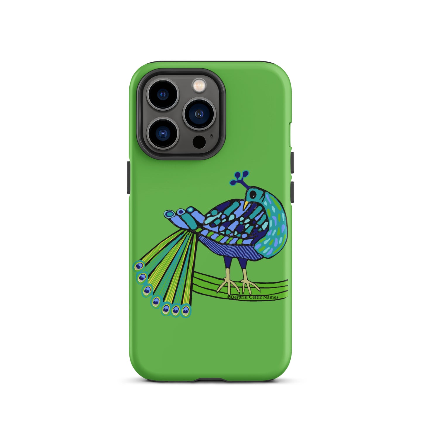 Peacock Design (Kelly Green) Tough Case for iPhone®