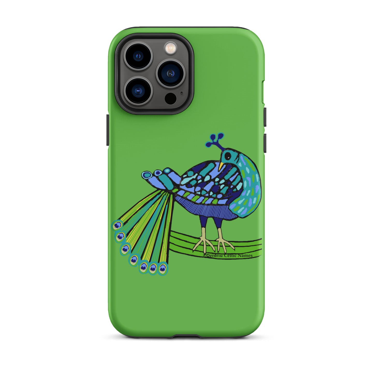 Peacock Design (Kelly Green) Tough Case for iPhone®