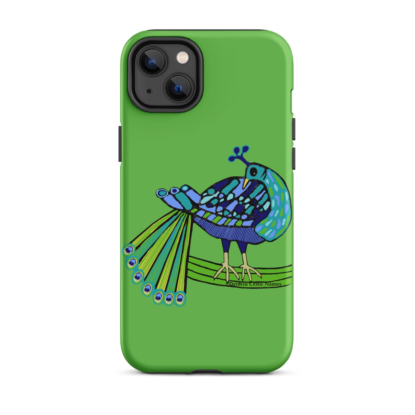 Peacock Design (Kelly Green) Tough Case for iPhone®