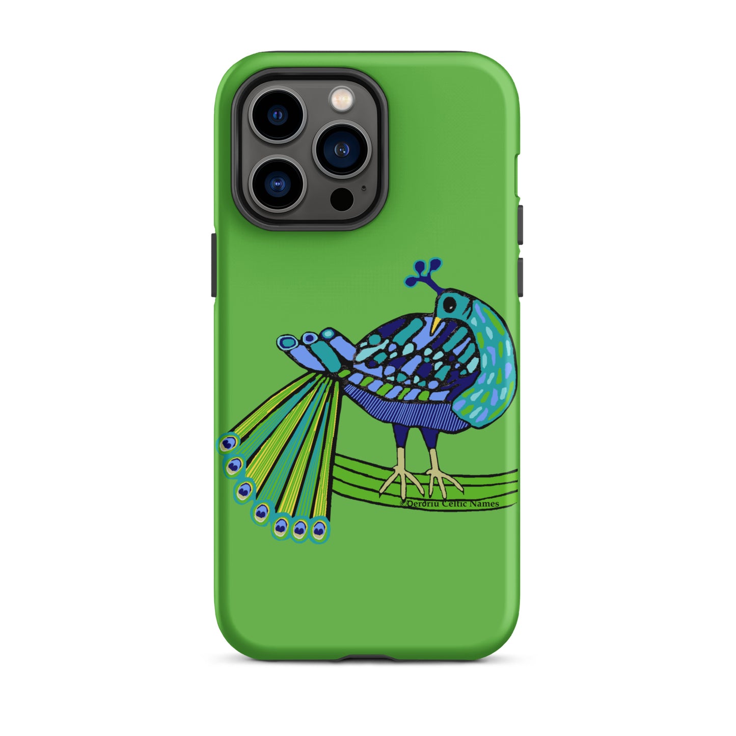 Peacock Design (Kelly Green) Tough Case for iPhone®