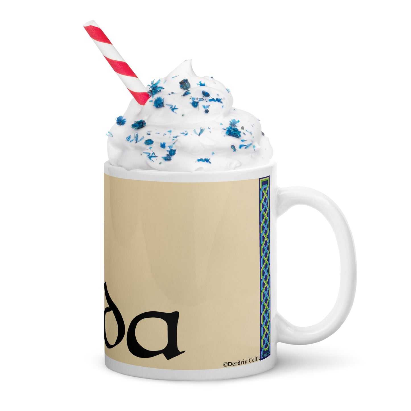 Íuda (Jude) - Personalized white glossy mug with Irish name Íuda (Free Shipping)