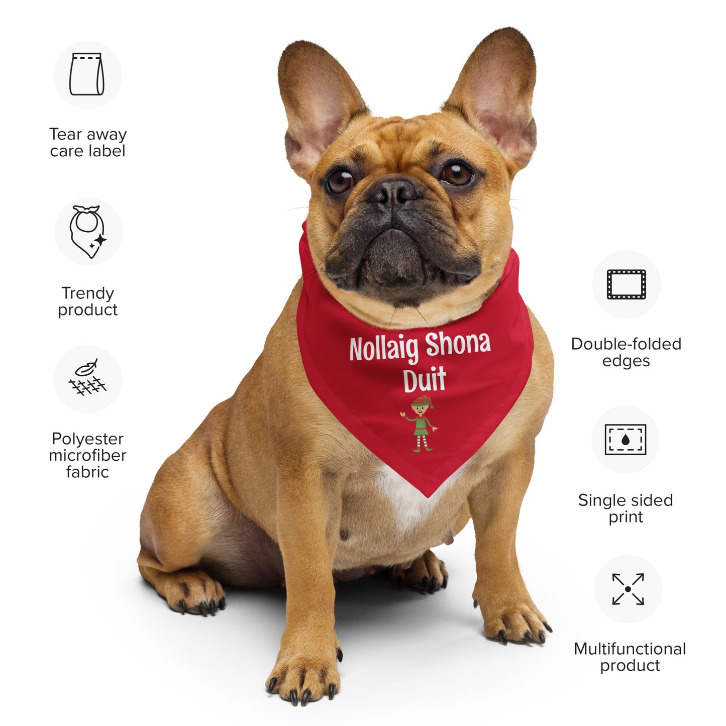 Nollaig Shona Duit (Happy Christmas) Pet Bandana