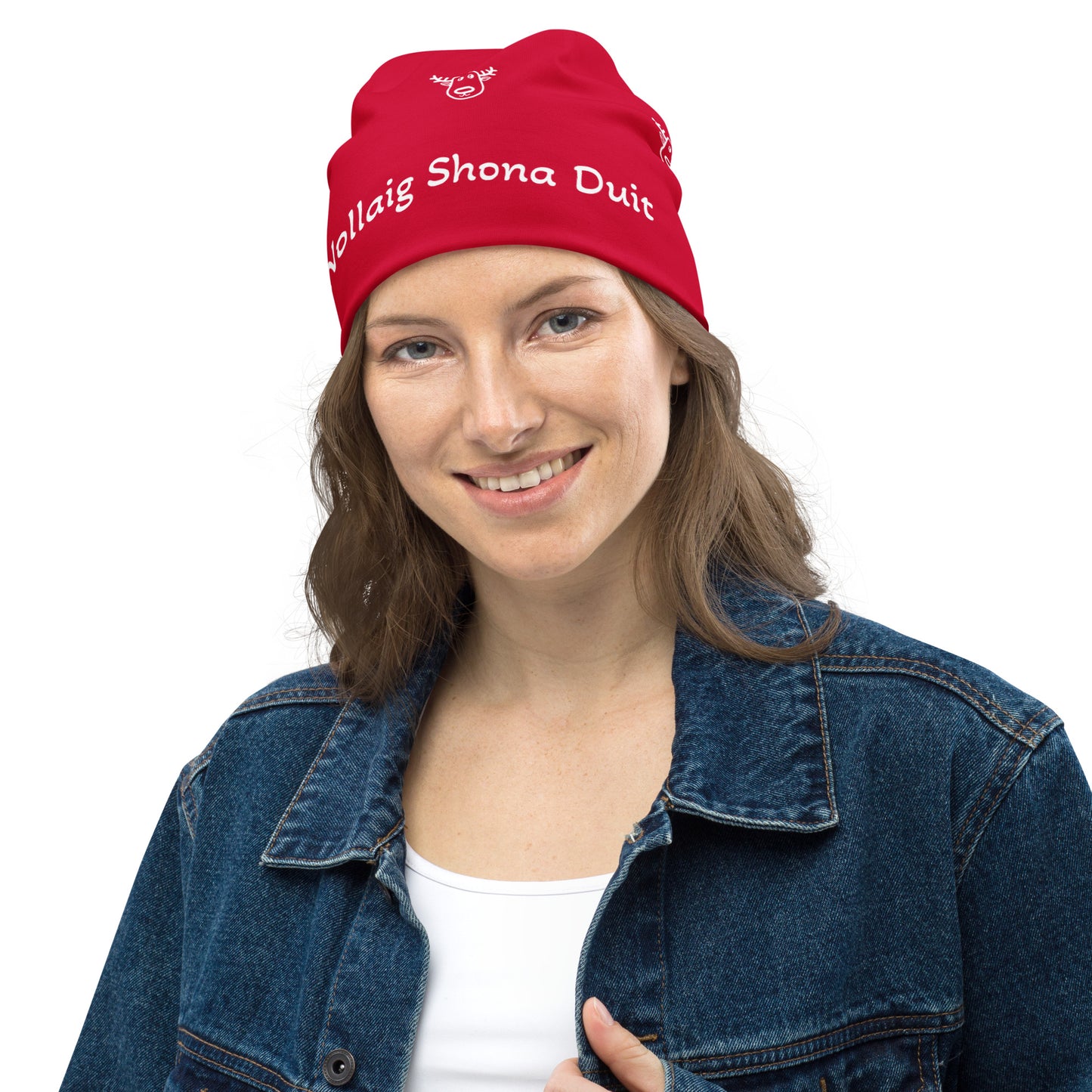 Nollaig Shona Duit (Happy Christmas) Irish Language Beanie Hat