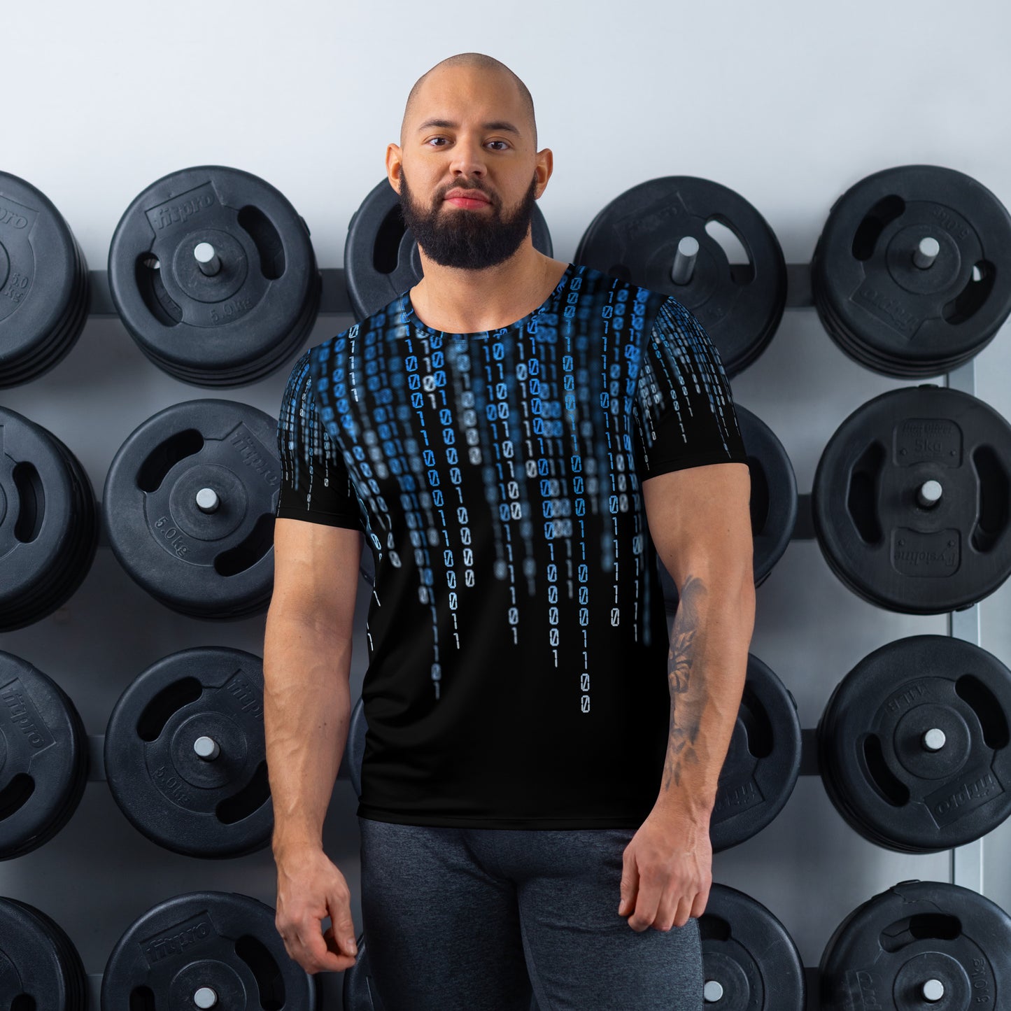 Men's Athletic Matrix Design T-shirt