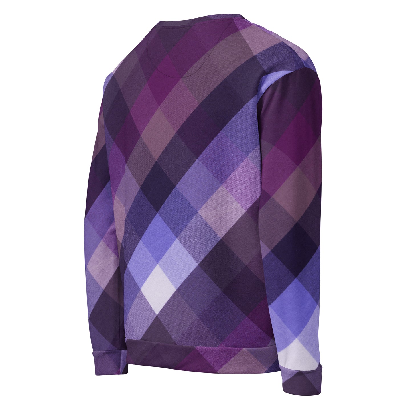 Nollaig Shona Duit (Happy Christmas) Irish Language Unisex Sweatshirt Purple Tartan Design