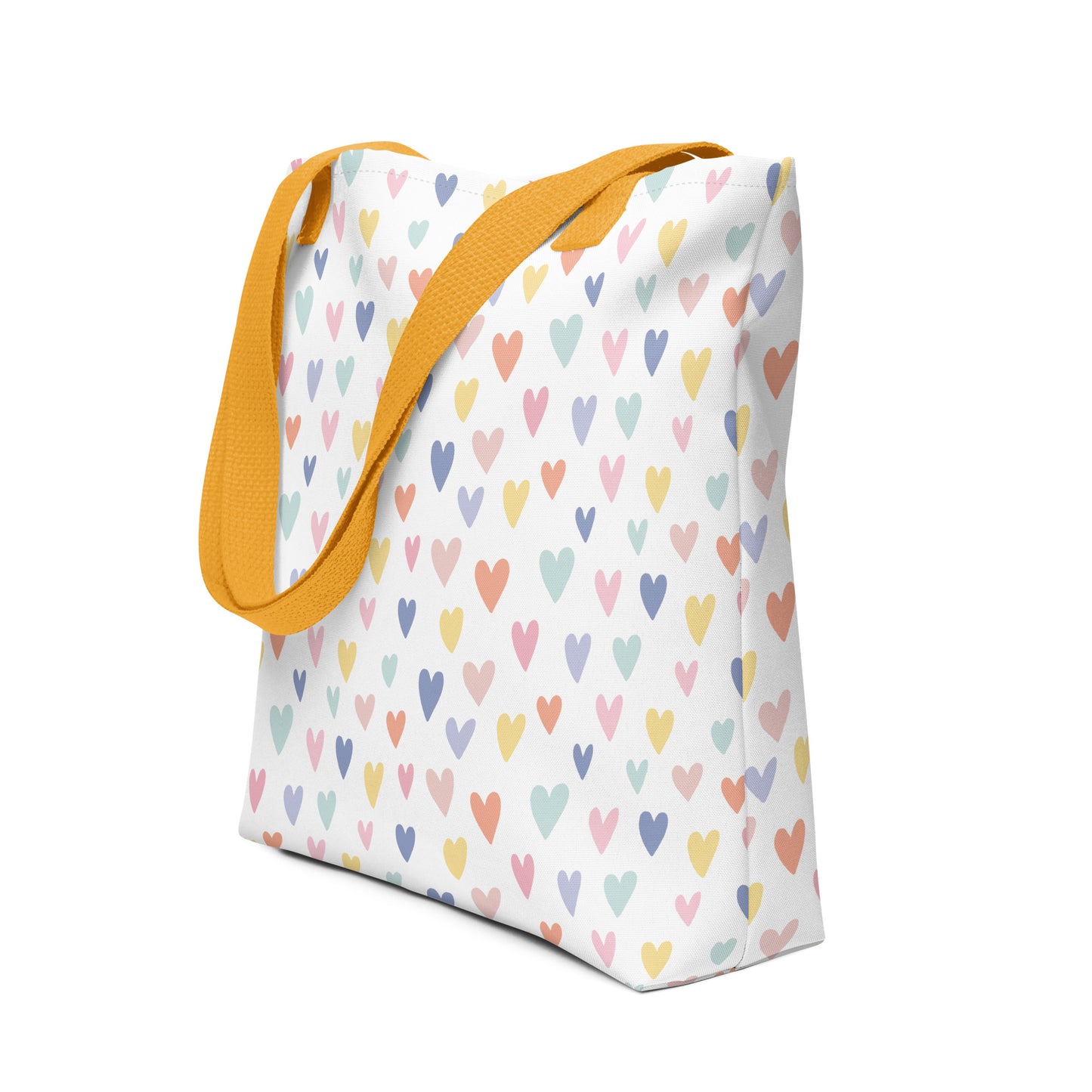 Pastel Colors Love Heart Tote Bag