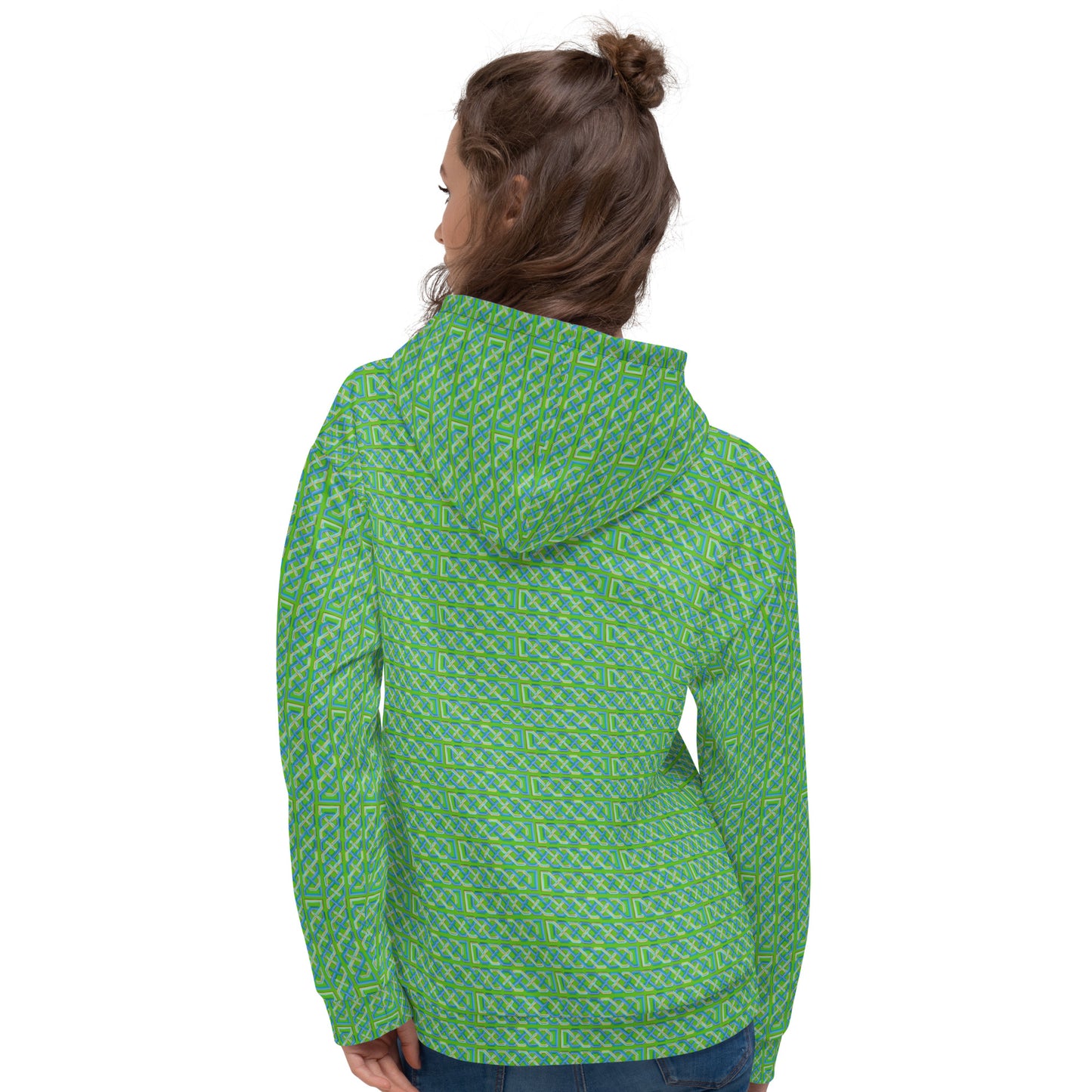 Celtic Knotwork Hoodie (Blue-Green)