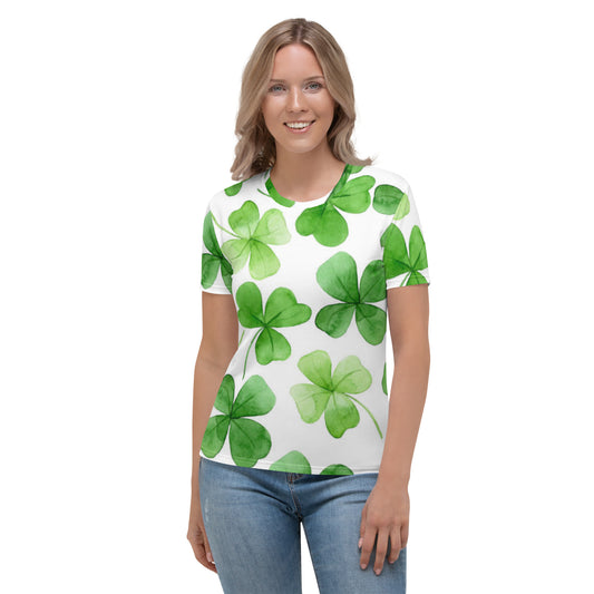 St Patrick's Day All-over Print Shamrock Women's T-shirt