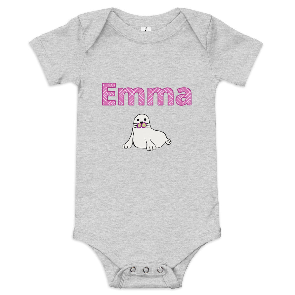 Emma Personalized Baby short sleeve one piece