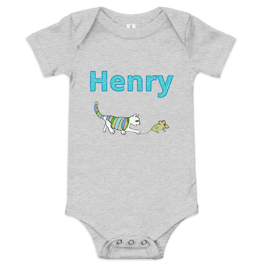 Henry Personalized Baby short sleeve one piece