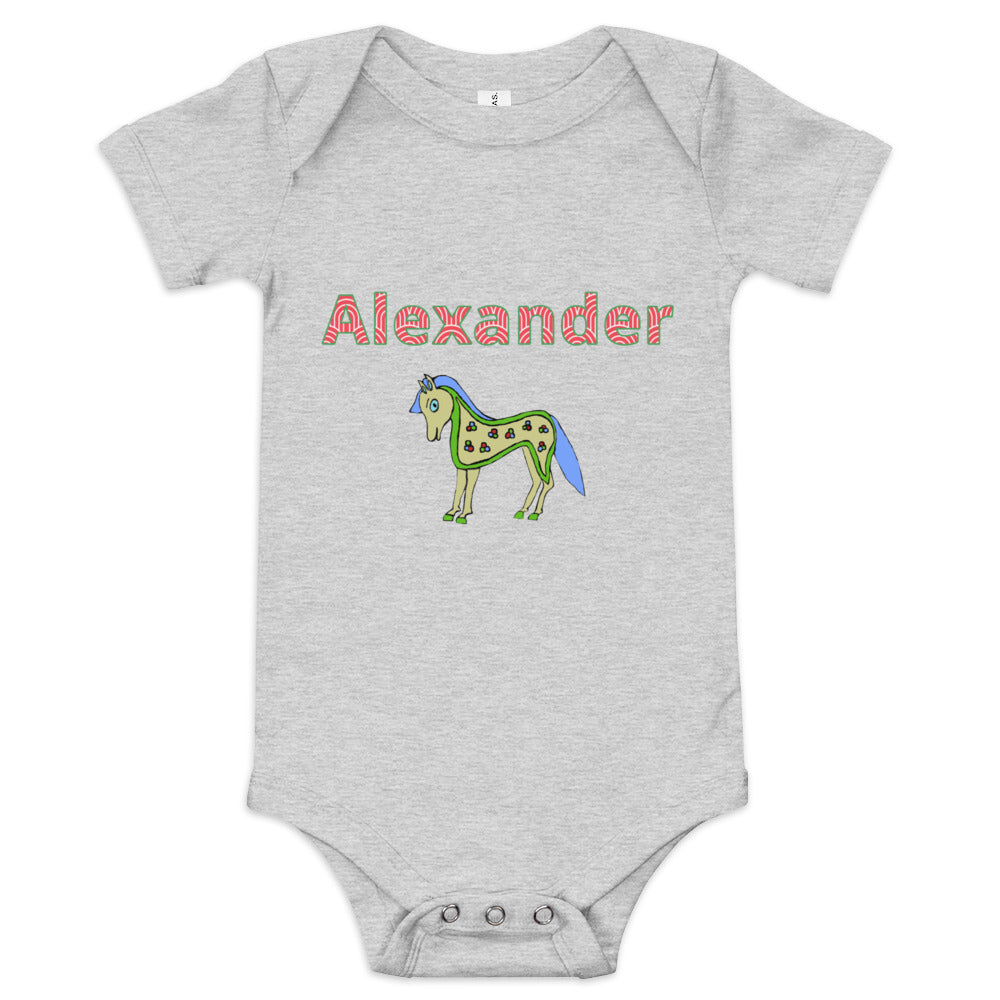 Alexander Personalized Baby short sleeve one piece