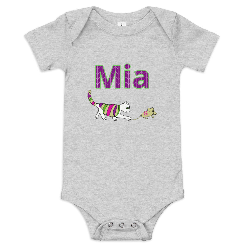 Mia Personalized Baby short sleeve one piece