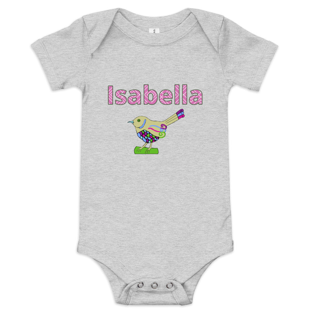 Isabella Personalized Baby short sleeve one piece