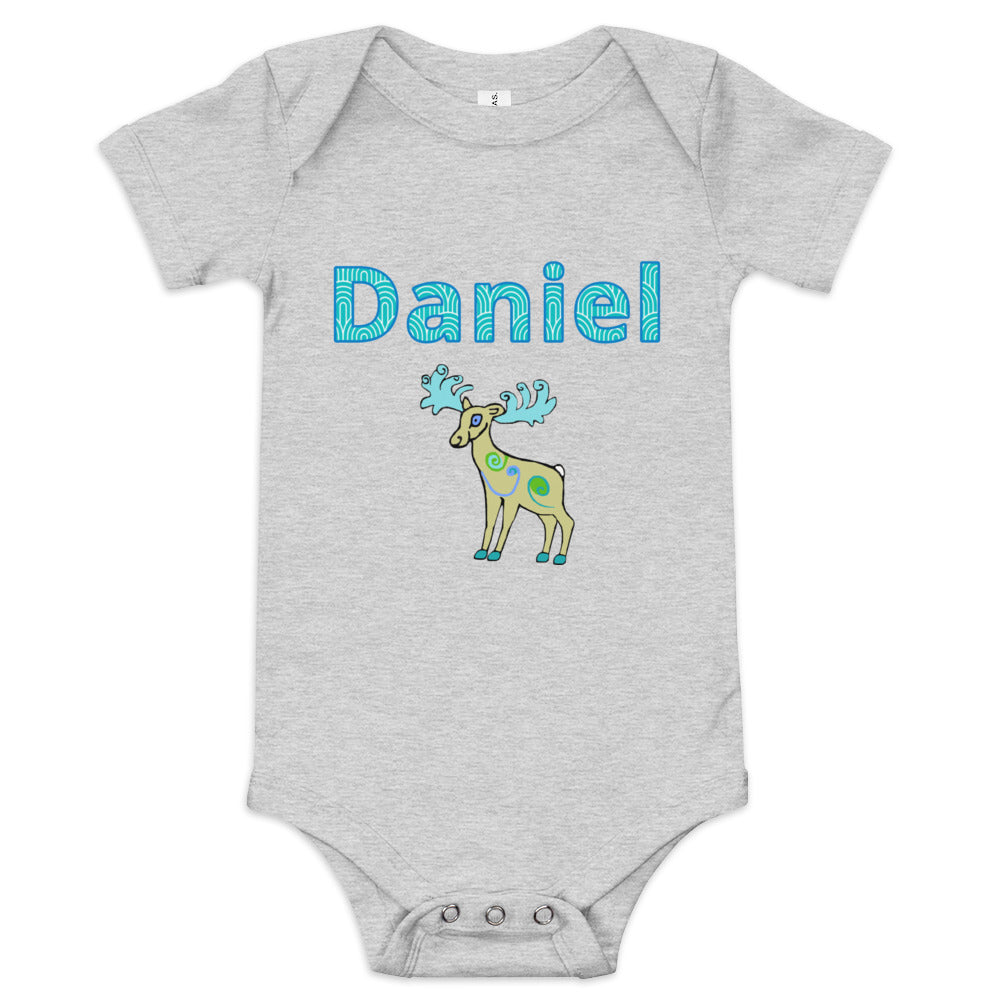 Daniel Personalized Baby short sleeve one piece